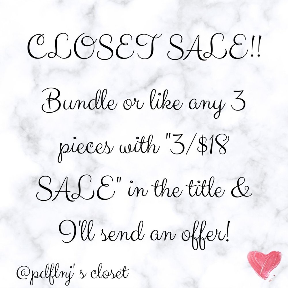 3/$18 SALE Bundle Offers Discount Closet Clothing